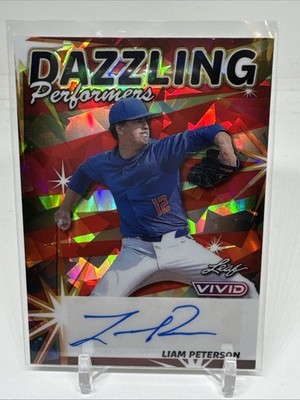 Liam Peterson DP-LP 2024 Vivid Red & Gold Dazzling Lava Auto /8 2026 Draft #1