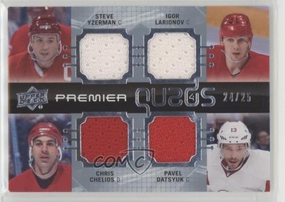 2016-17 Premier Quads 24/25 Steve Yzerman Pavel Datsyuk Chris Chelios HOF 4p5