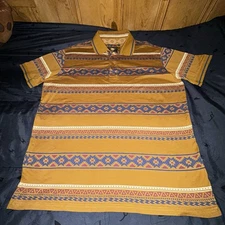 Mens PLATINI Sports Polo Shirt With Aztec Design Size XXL