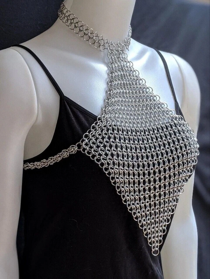 Reggiseno con imbracatura | Alluminio | Argento | 9 mm | Chainmail Hot &... - Immagine 2 di 4