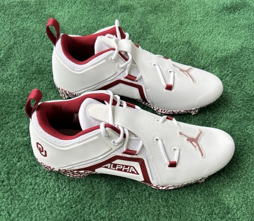 Botines de fútbol profesional Oklahoma Jordan Alpha Menace emitidos por el equipo talla 16 FJ4985-106 - Imagen 3 de 13