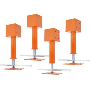 4Pack Adjustable Shore Lift Stand Floor Roof Beam 4"x4" House Leveling Jack Post