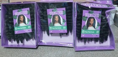 Darling Flexi Rod Curls 14'' Soft & Light Texture 1B Hair Extension 2X Pack