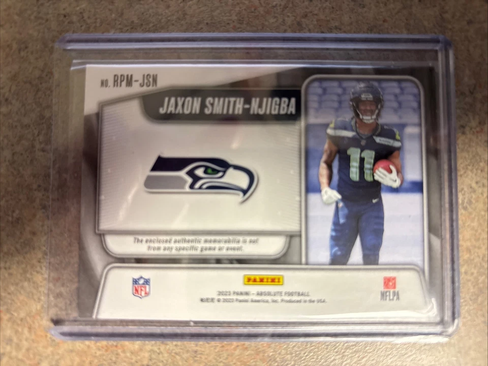 2023 Panini Absolute - Rookie Premiere Materials Jaxon Smith-Njigba #RPM-JSN/399 - Image 4 of 4