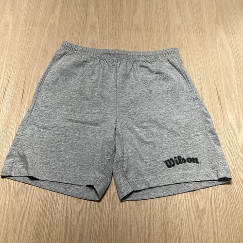 Vintage Wilson Shorts Adult Large Gray Athletic Fleece Gym 90s Y2K