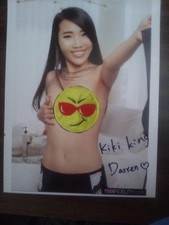 rare photo couleur 8x10 signée main Kiki King d'adulte modèle asiatique 2026