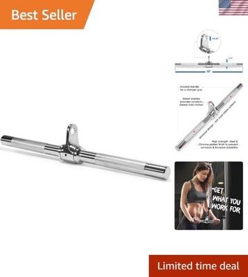 Universal Cable Machine Attachments: Knurled Handle Bar for Home Gym Workouts