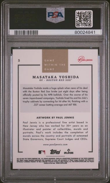 2023 Topps Game within the Game 5 Masataka Yoshida - PSA 7 NM!!! - Image 2 of 2