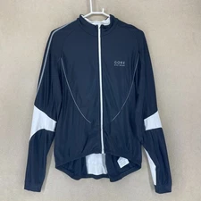 Gore Bike Wear Cycling Jacket Men's XXL Full Zip Black White Lightweight