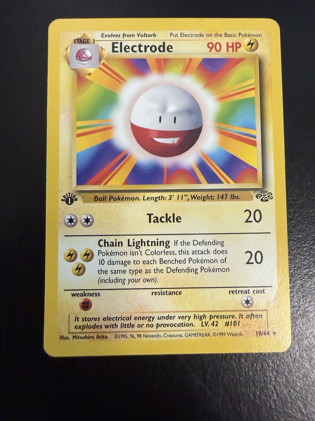 Electrode 18/64 Jungle 1st Edition Base Set Art Error LP