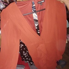 Xs Fashion Nova Polyester Rich Orange Dress Extra Small.