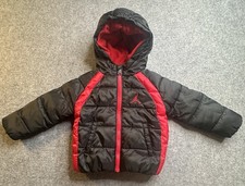 Air Jordan Winter Puffer Jacket Nike Toddler 18M Red Black Bred