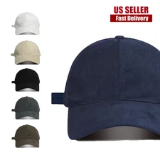 Men Cotton Baseball Cap Ball Dad Hat Adjustable Plain Solid Washed Washed PC