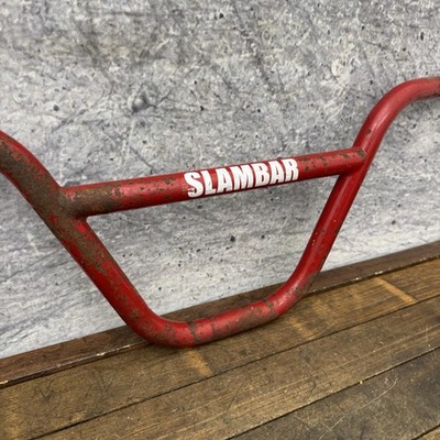 S&M SlamBar BMX Handlebar RED Old School Slam Bar Freestyle