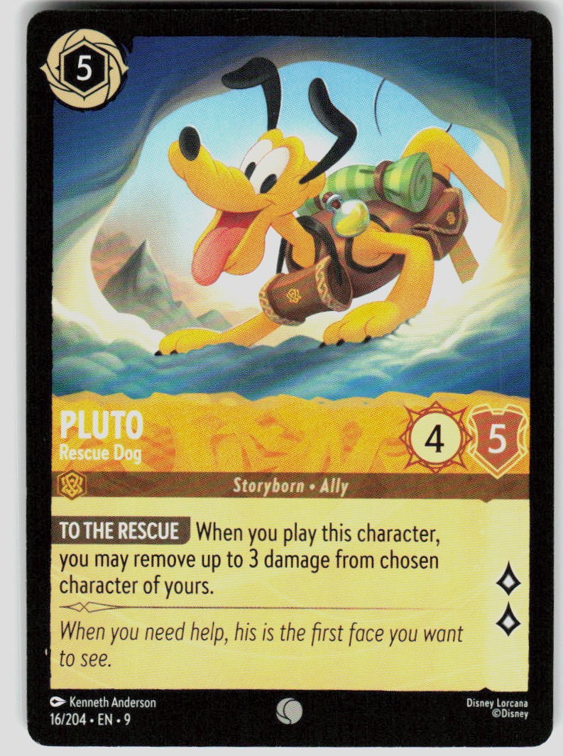 Pluto Rescue Dog 16/204 Fabled Disney Lorcana