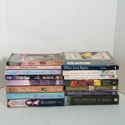 Christian Fiction Lot/16 Mixed Authors Wanda Brunstedder Hill Pella Peart & More