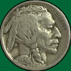 1924 Buffalo Nickel Fine F Coin #34685