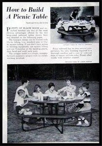 2 Picnic Table How-To build PLANS - Metal Hexagon or Wood Octagon