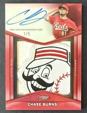 Chase Burns 2025 Bowmans Best Prospect Patch Auto RED #1/5