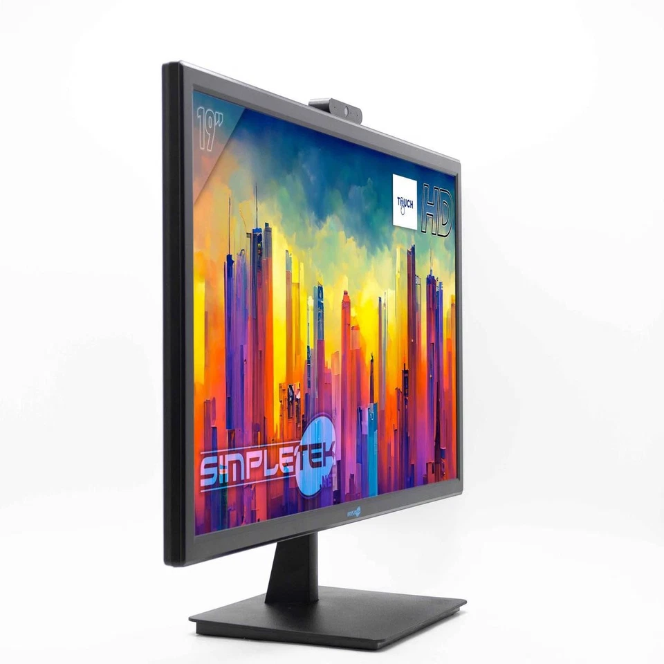 Monitor 19 " HD Touch With Webcam VGA HDMI Audio Touchscreen Pos Case Screen_ - Image 3 of 4