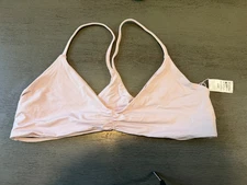 NEW lavender strappy L SPACE swimsuit bikini top size D cup