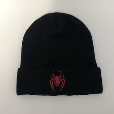 Spider-Man Marvel Black Beanie Hat One Size W...