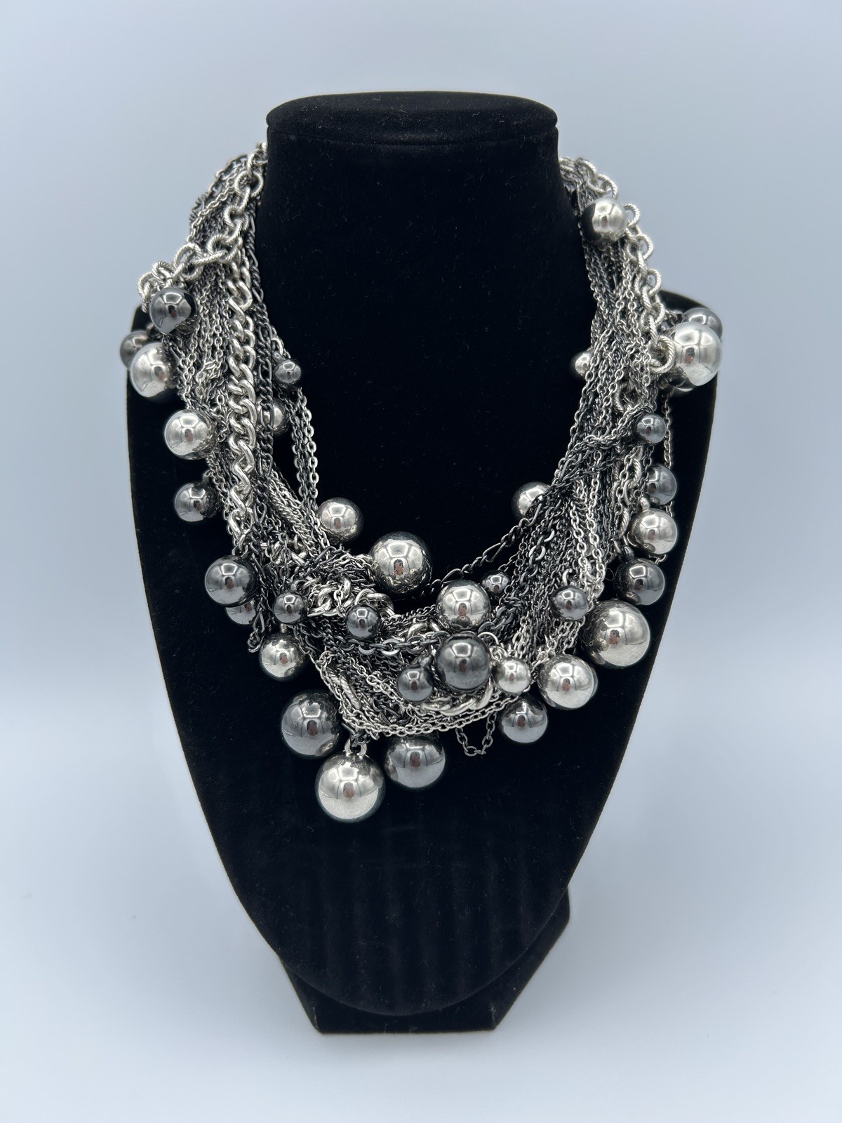 Express Chunky Multi Strand Statement Necklace Wi… - image 3