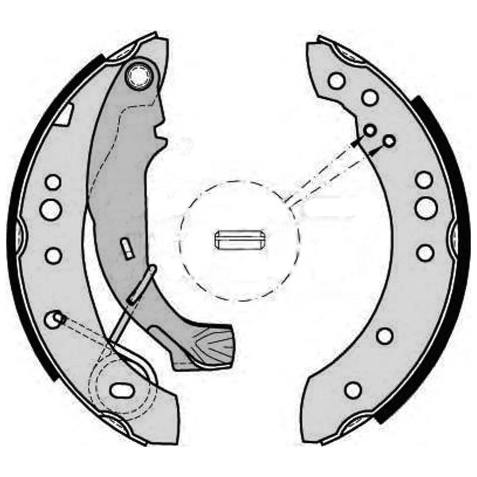 BREMBO 4x Bremsbacken Bremsbackensatz für Trommelbremse ESSENTIAL LINE Hinten - Bild 2 von 4