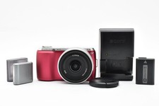 Sony NEX-C3 Pink Camera with Lens Set 16MP Lightweight Compact Design