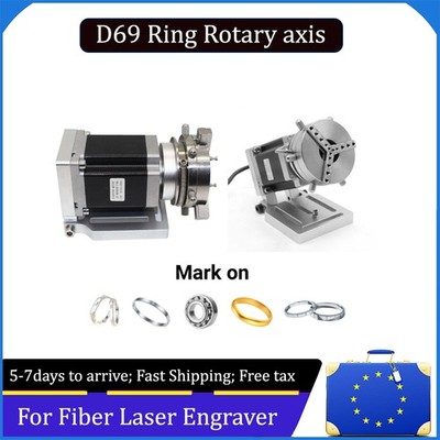 D69 Ring Rotary Axis For Laser Marking Engraver Machine Rotation Fixture