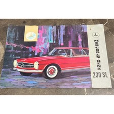 Mercedes-Benz 230 SL Sales Brochure Vintage 1963 Red W113 Pagoda Specs Ephemera