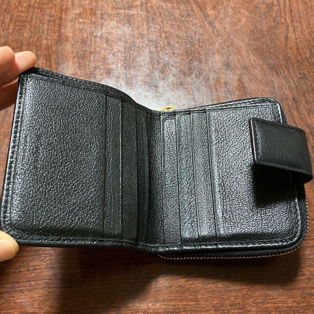 Yves Saint Laurent Black Bifold Wallet with Round Zip, Card Slots, Unisex Japan thumbnail 4