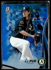 2017 Bowman Platinum #TP-AP A.J. Puk Top Prospects Royal Blue Card 3302K