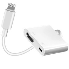 Apple MFi Certified Lightning to HDMI Digital AV Adapter 1080P HD Video white