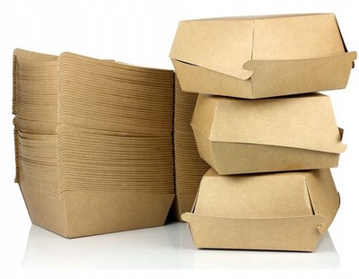 100x Burger Box Hamburger Packaging Eco Cup for Fast Food
