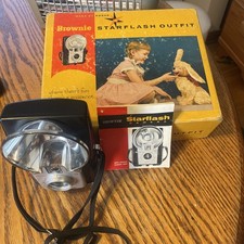 Kodak Star Flash Brownie Camera Rare Vintage Black 1950s  Box - Not Tested