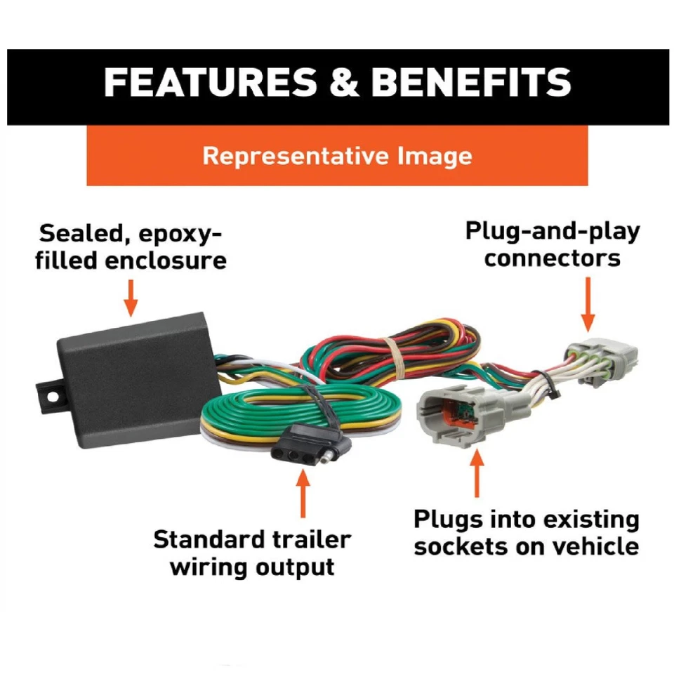 Arnés de cableado personalizado Curt T-Connector 56328 para Kia Sorento Foto 2 de 4