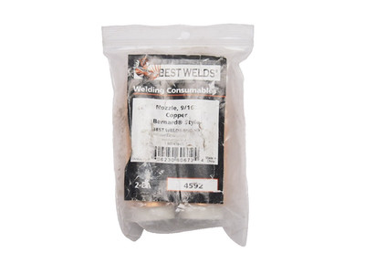 Best Welds 4592 Nozzle 9/16'' Copper Bernard Style (2-Pack)