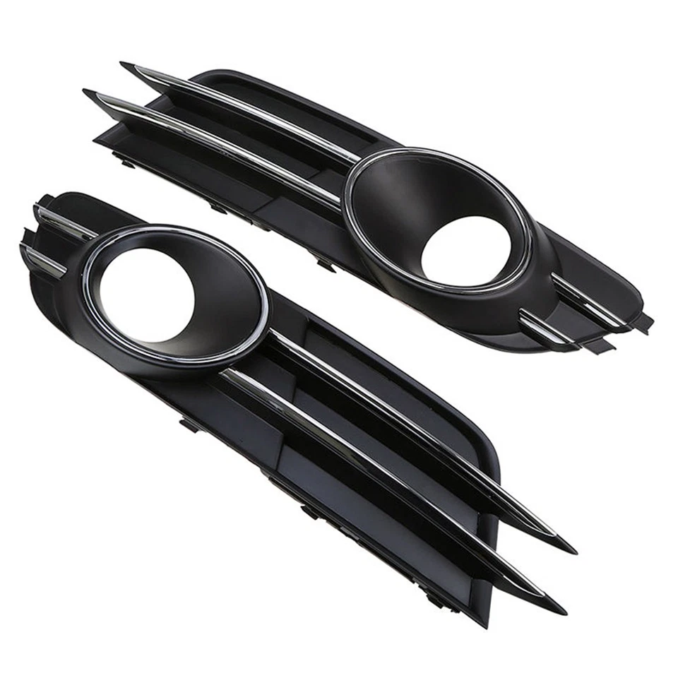 FOR AUDI A6 C7 SEDAN 2011-2015 PAIR FRONT BUMPER FOG LIGHT GRILLE GRILL COVER Foto 3 de 4