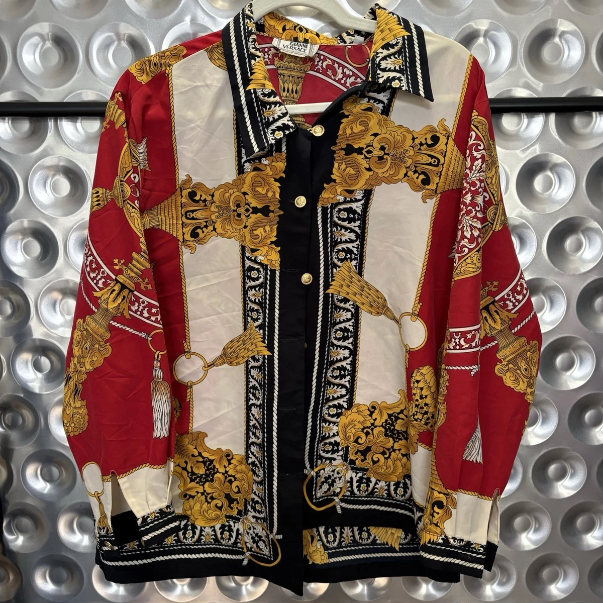 Preços baixos em Camisas masculinas multicoloridas Versace tamanho