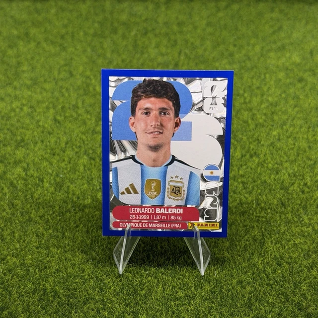 Leonardo Balerdi Panini FIFA World Cup 2026 Blue Crumple Parallels Sticker