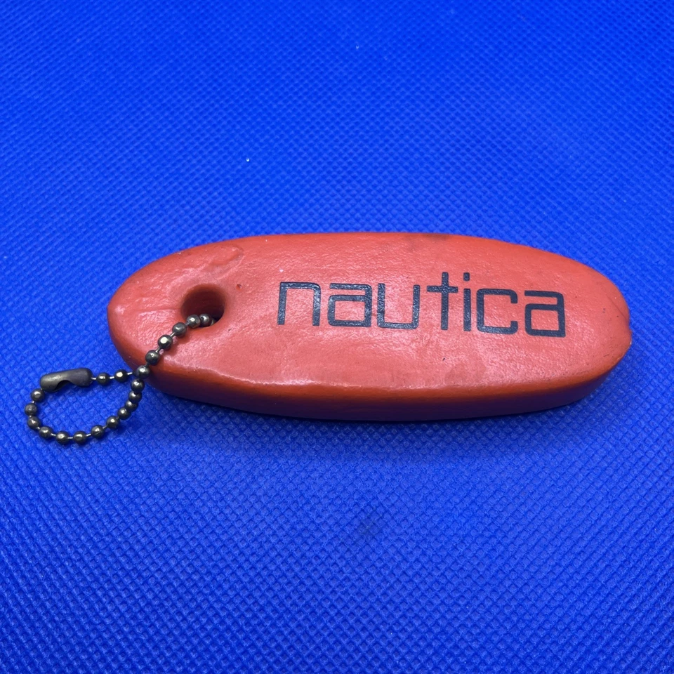 Llavero Flotante Vintage NAUTICA Llavero Rojo Navegación Deportes Acuáticos Espuma Foto 2 de 2