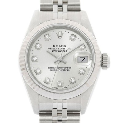 Rolex Damen Datejust 69174 Silber 18K Gold & Stahl Armbanduhr W / Rolex Band