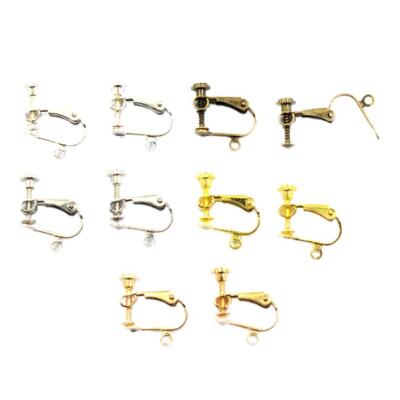 10 Stück Clip-On Ohrring Konverter mit Easy Open Loop für DIY Ohrring 12 mm