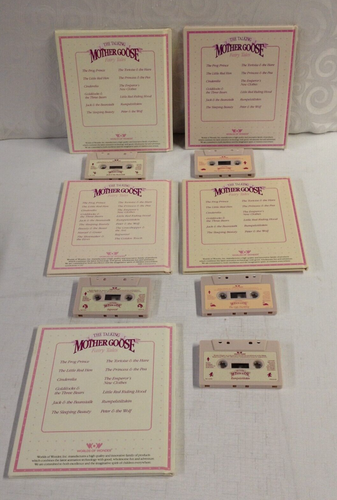 Set of 5 - Talking Mother Goose Tapes & Books - Worlds of Wonder - Fairy Tales - Picture 2 of 2