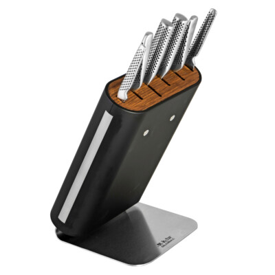 Global Hiro 7pc Knife Block Set 7 Piece Black