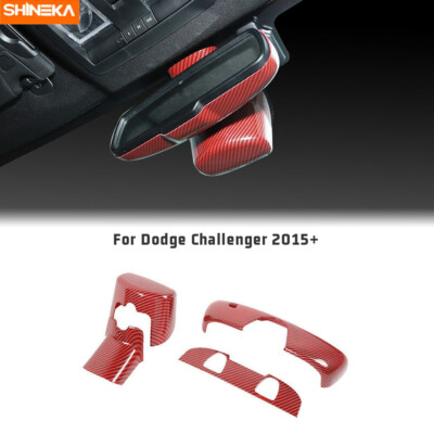 Rear View Mirror Cover Trim Frame Interior Decoration Accessories for Dodge RAM 2010-2017,for Dodge Challenger 2015-2022,for Dodge Charger 2010-2022,Light green