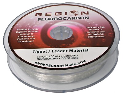 100yd Fluorocarbon Leader Ultra Clear Fishing Line - Select