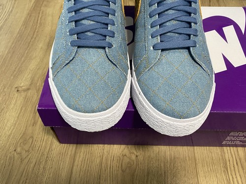 2022 Supreme x Nike SB Zoom Blazer Mid QS 2 Denim Size 10.5 New DX8421-400 Blue - Picture 4 of 11
