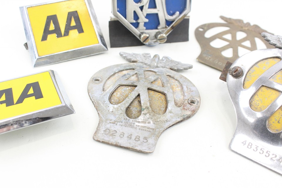 Automobilia Car Grille Badges AA & RAC Enamel Steel Vintage Assorted x 6 eBay